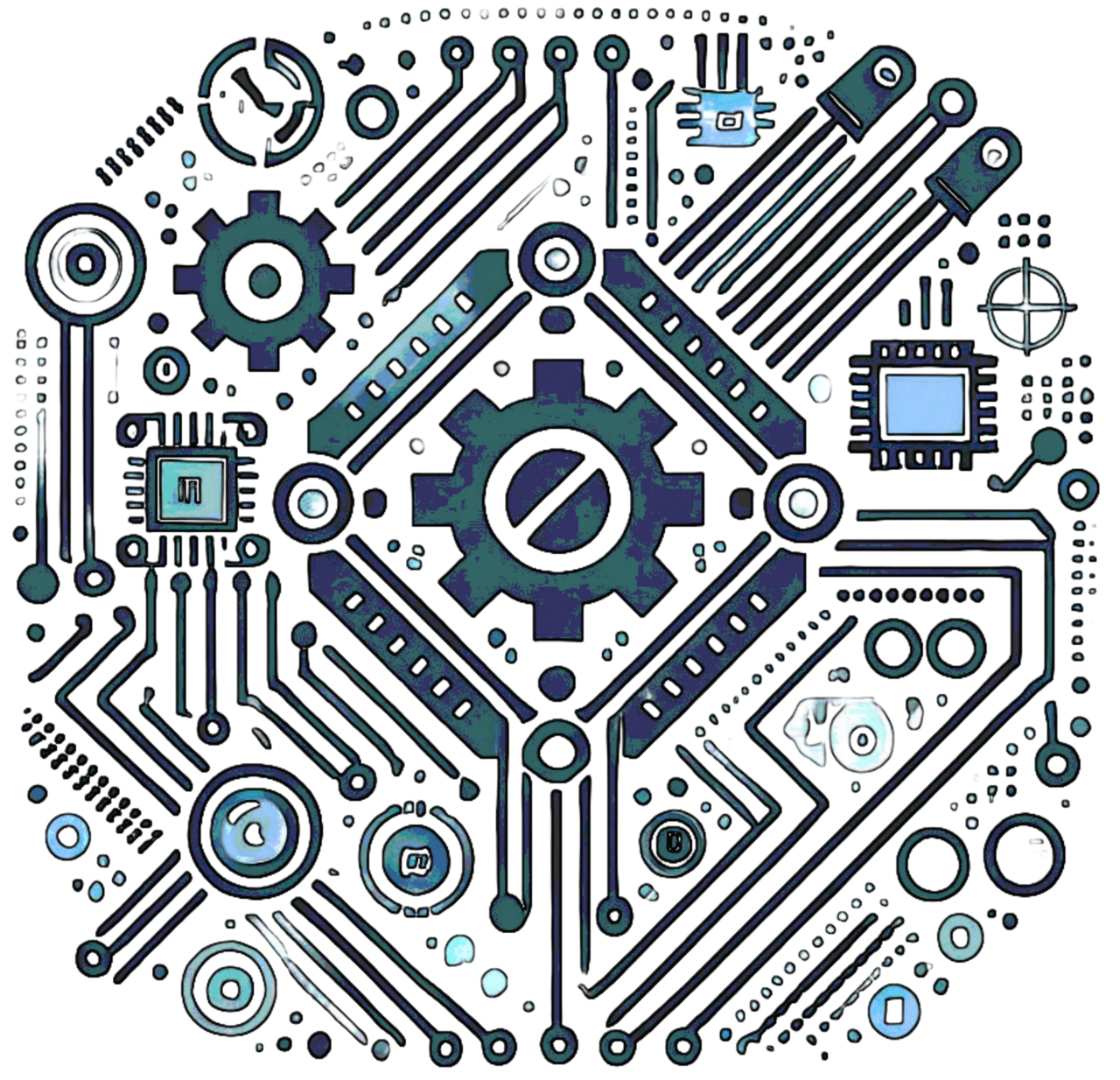 Microautomation logo featuring a modern, abstract design with interconnected gears, circuit lines, and microcontroller elements, symbolizing automation and technology. The graphic represents the focus on electronics, automation, and microcontroller tutorials, encapsulating the website's mission to provide educational content in these fields.