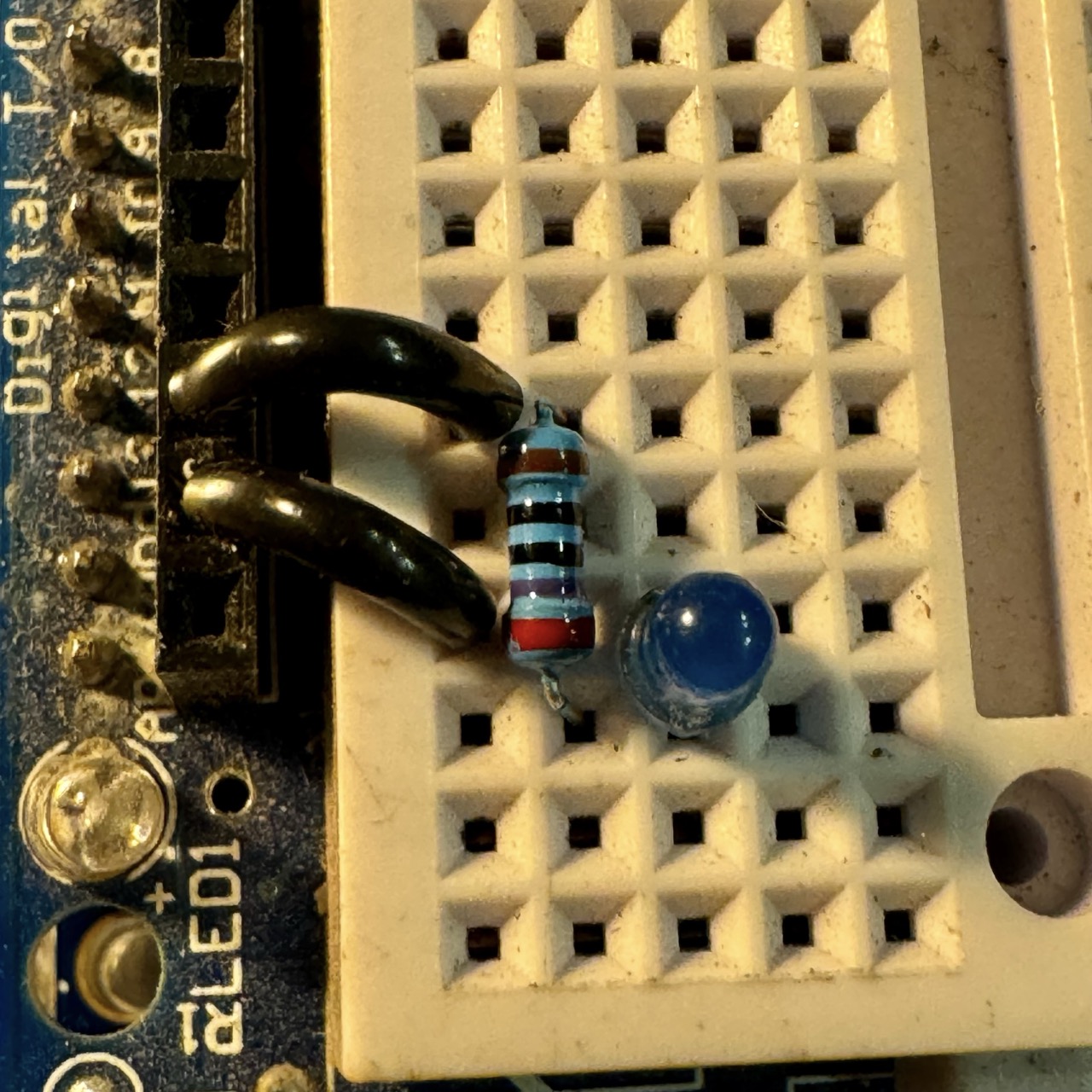 LED Wiring on Breadboard Shield